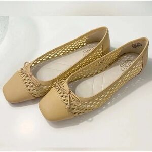 Franco Sarto Tan Loafers with Mesh Design